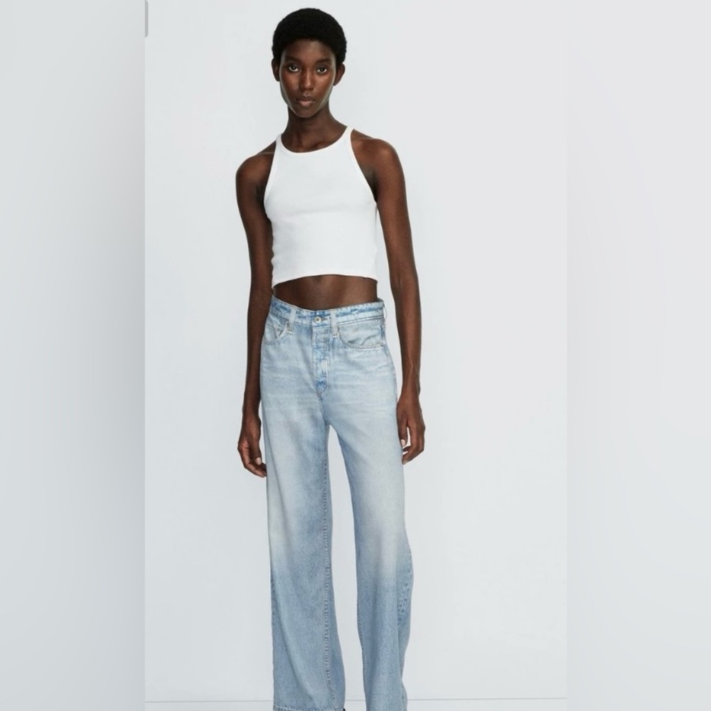 Rag & Bone Liquid Miramar Tencel Trompe L'oeil Pant, 25